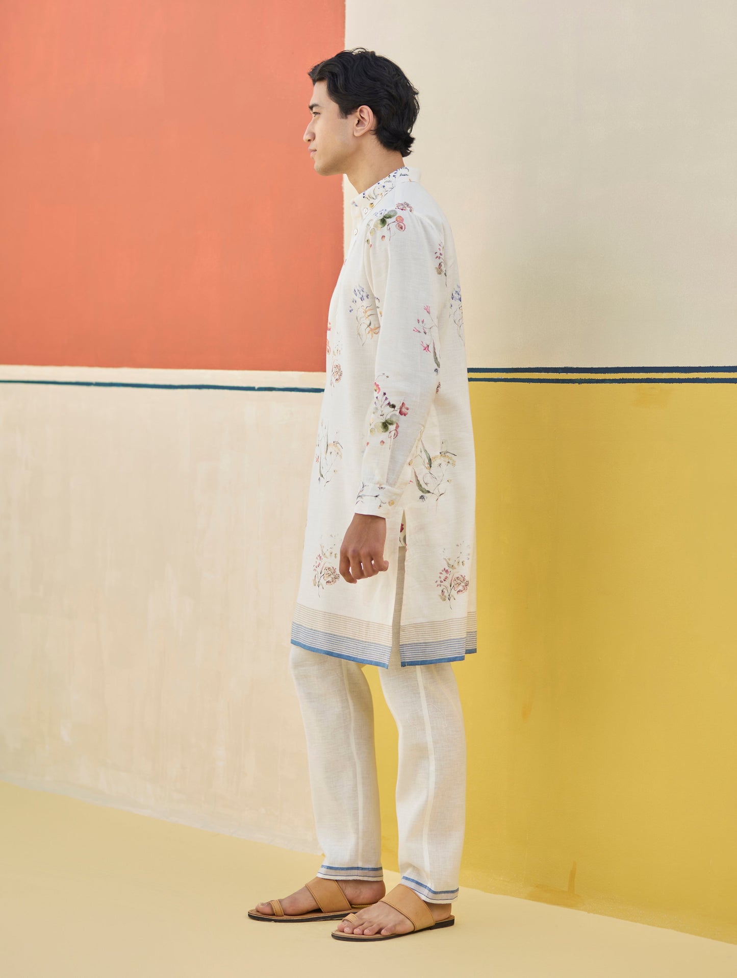 Ciro Floral Kurta Set - Ivory