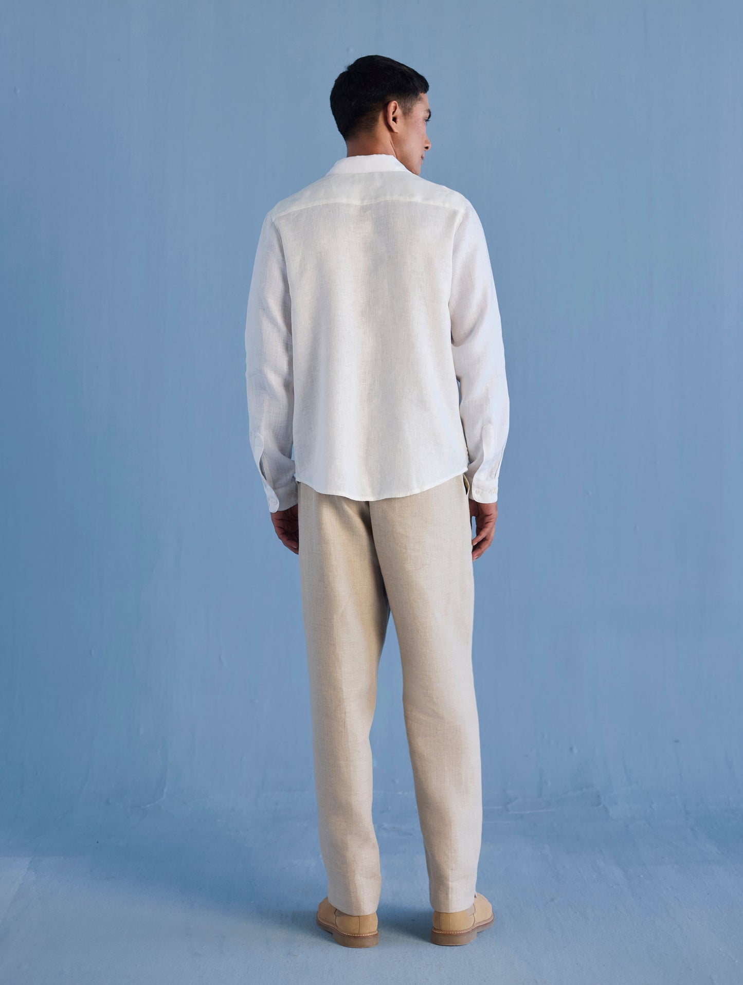 Kuru Hand-Embroidered Linen Shirt - White