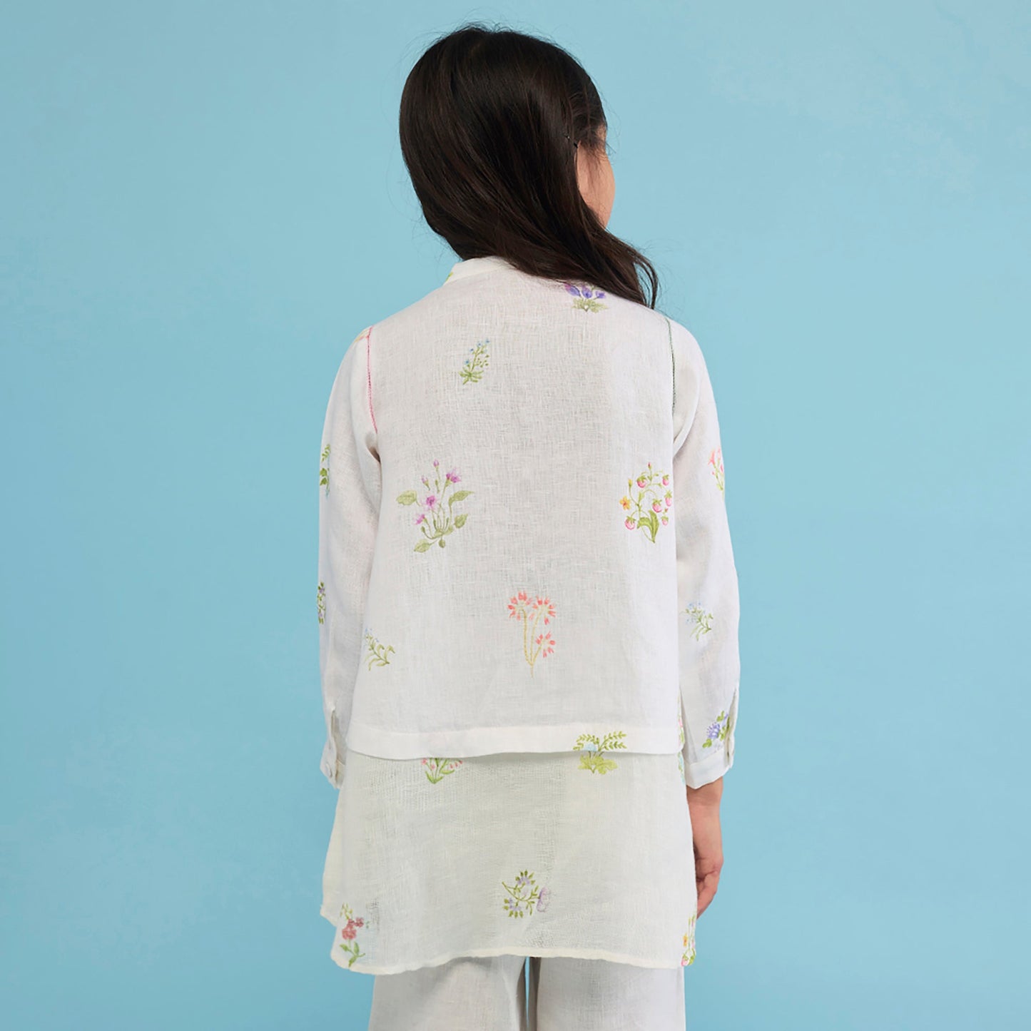 Leina A- Line Linen Co-ord Set - White