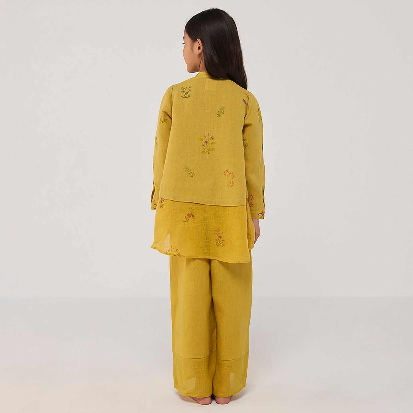 Leina A- Line Linen Co-ord Set - Ochre