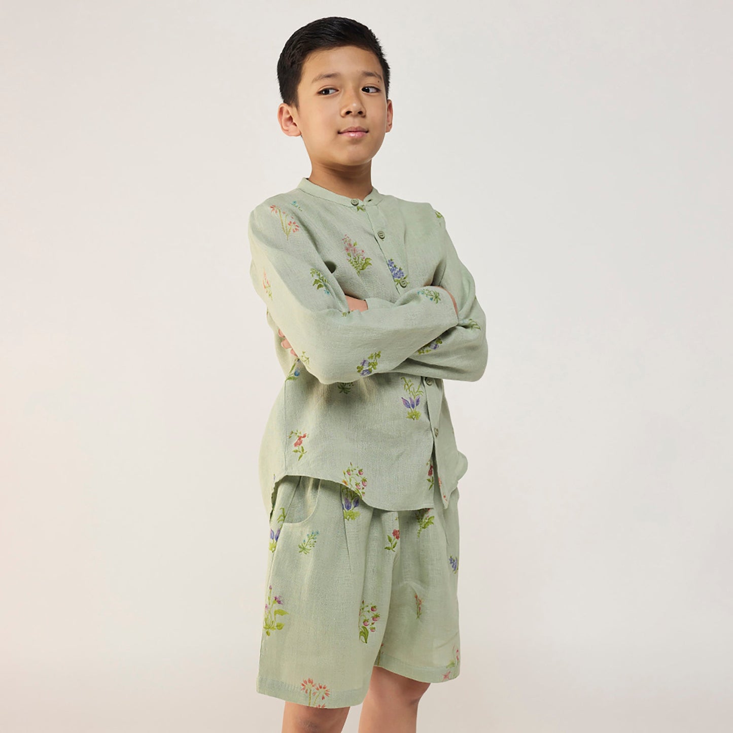 Kimi Timeless Linen Shorts - Mint