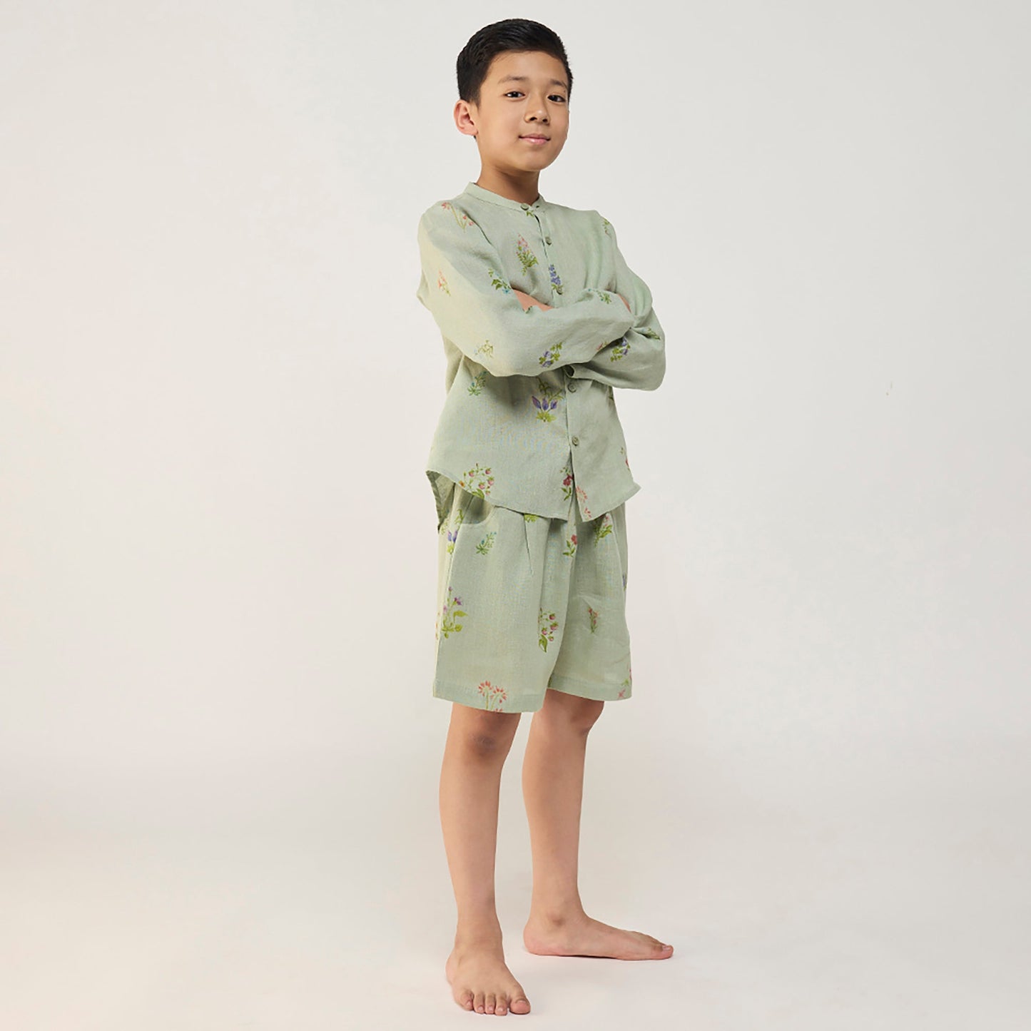 Kimi Timeless Linen Shorts - Mint