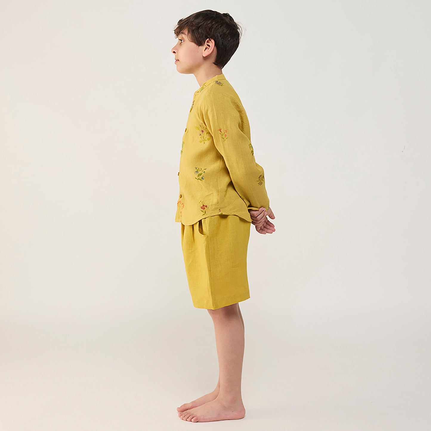 Kei Timeless Linen Shorts - Ochre