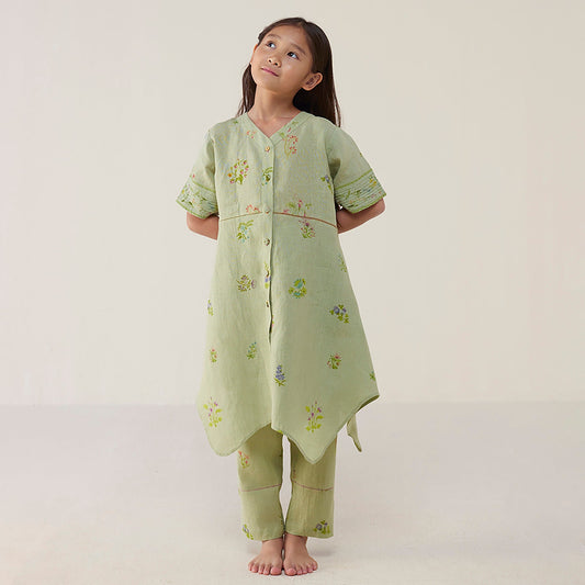 Inoya Linen Co-ord Set - Mint