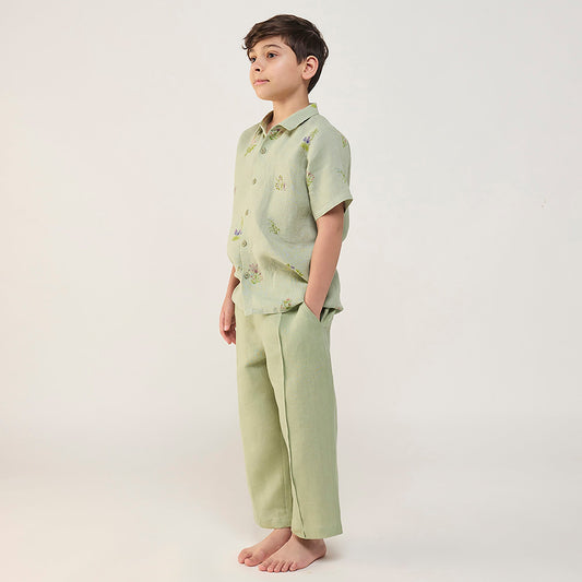 Neo Timeless Linen Pants - Mint